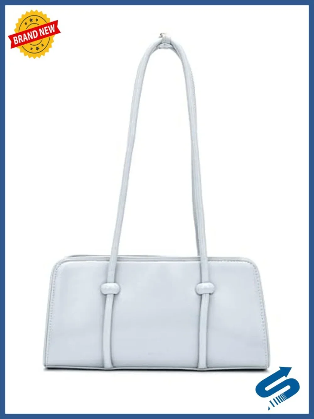 Faux Leather Crossbody Satchel Purse with Top Handle